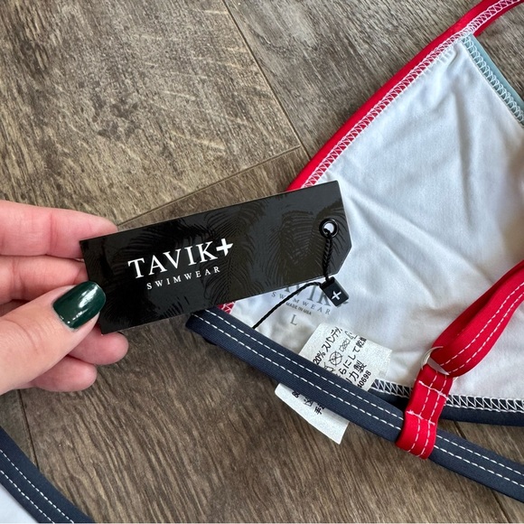 NWT! Tavik Swimwear Triangle Top and Cheeky Bottoms - Both Size Large - Picture 2 of 9